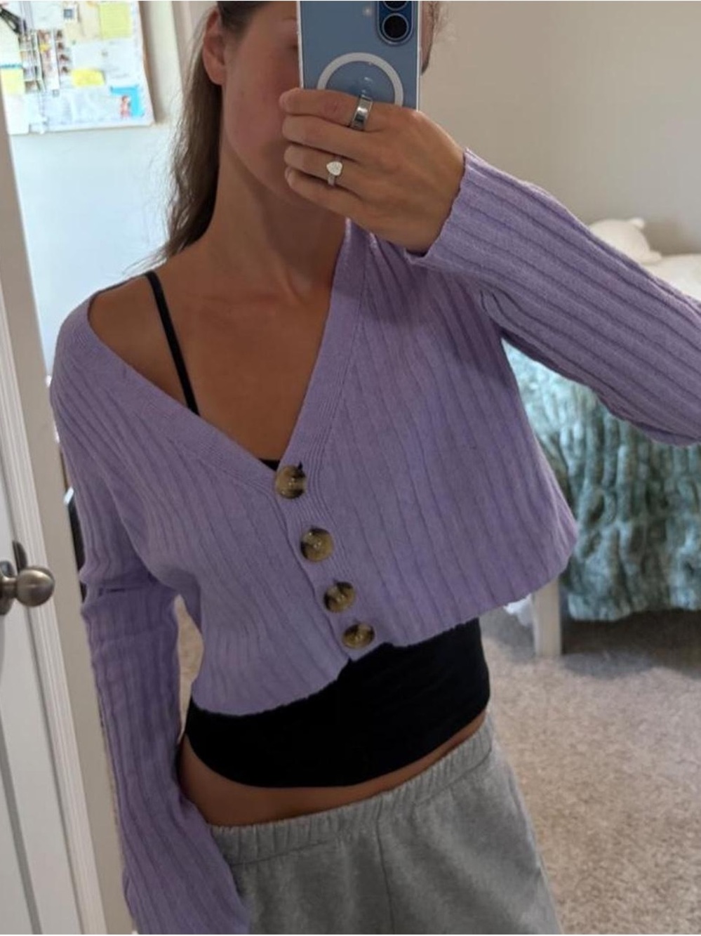Urban Outfitters Women's Purple Cardigan